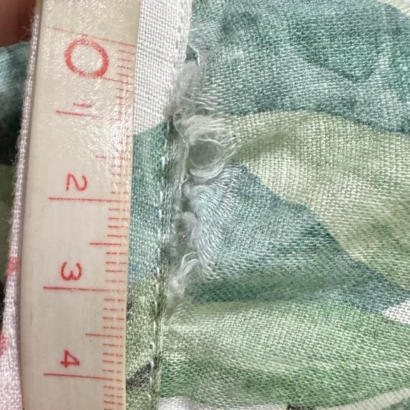 J. Mclaughlin Cunningham Palm Print Linen Blend Tiered Maxi Dress XLarge AS IS - Picture 9 of 15